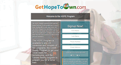 Desktop Screenshot of gethopetoown.com