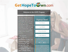 Tablet Screenshot of gethopetoown.com